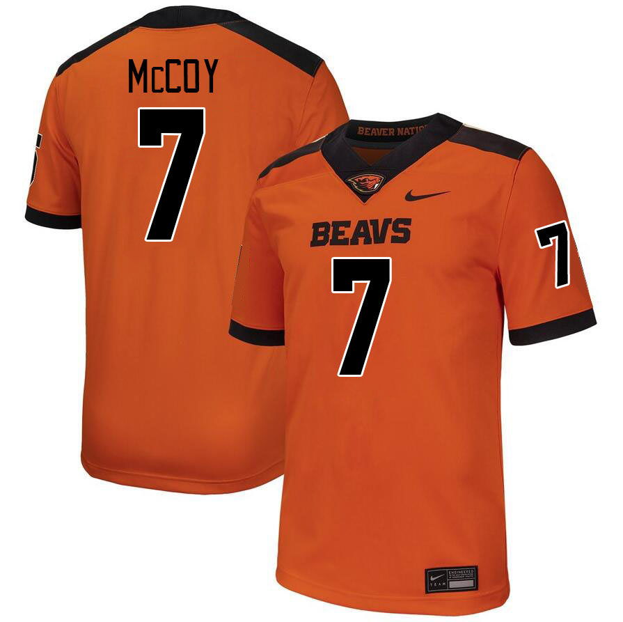 Men #7 Gevani McCoy Oregon State Beavers College Football Jerseys Stitched-Orange